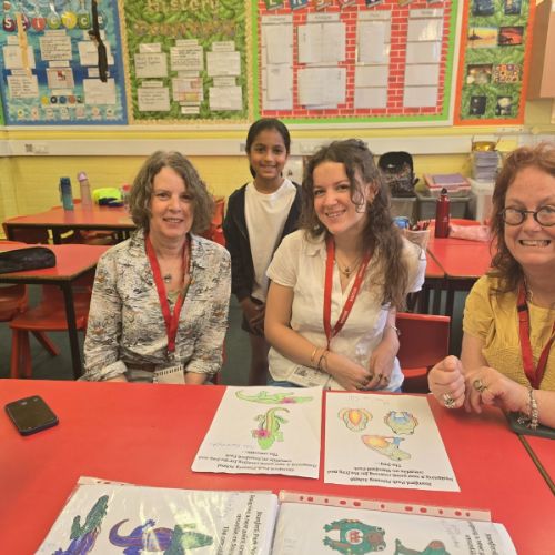Judging the Stamford Park 'Frog' and 'Crocodile' competition